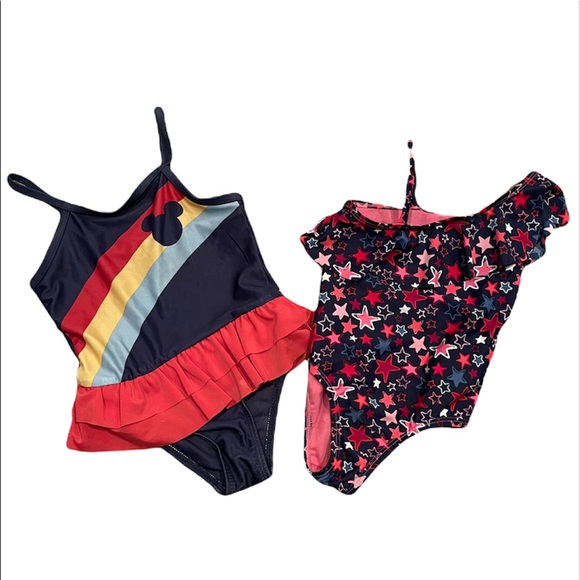 Mickey Mouse Bathing Suit junk food baby gap stars 2T Preowned swim pool summer - Picture 6 of 6